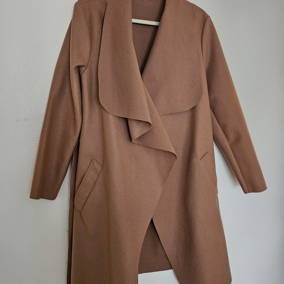 Women's Brown Belted Coat - Picture 2 of 5